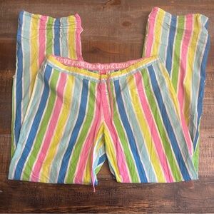 Vintage Y2K Victoria’s Secret PINK Colorful striped pajama Pants